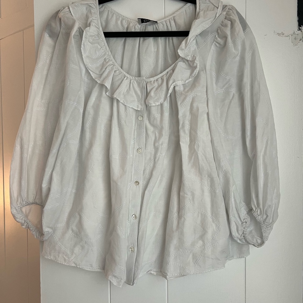 AYR White Frill Seeker Blouse